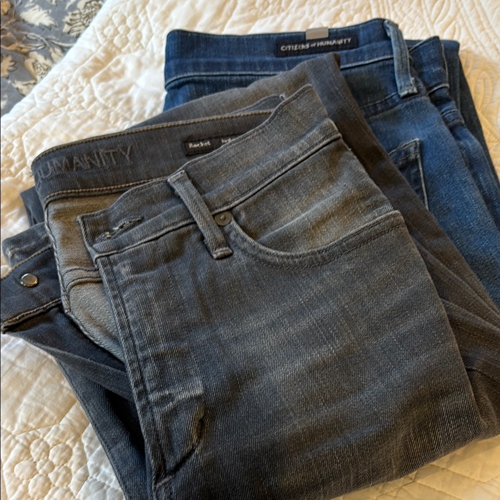 Citizens of Humanity Women's Denim Rocket High Rise SkinnyJeans in Blue and Gray